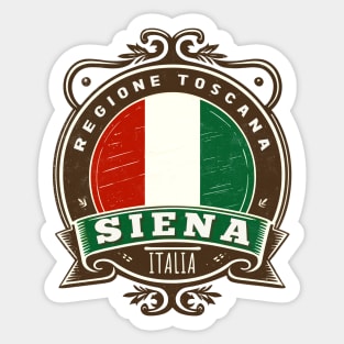 Siena, Italia -- Retro Style Design Sticker